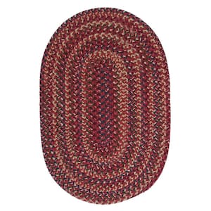 Winchester Brick 22 in. x 34 in. Oval Moroccan Wool Blend Area Rug