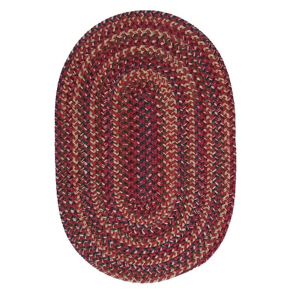 Home Decorators Collection Winchester Brick 22 in. x 34 in. Oval Moroccan Wool Blend Area Rug