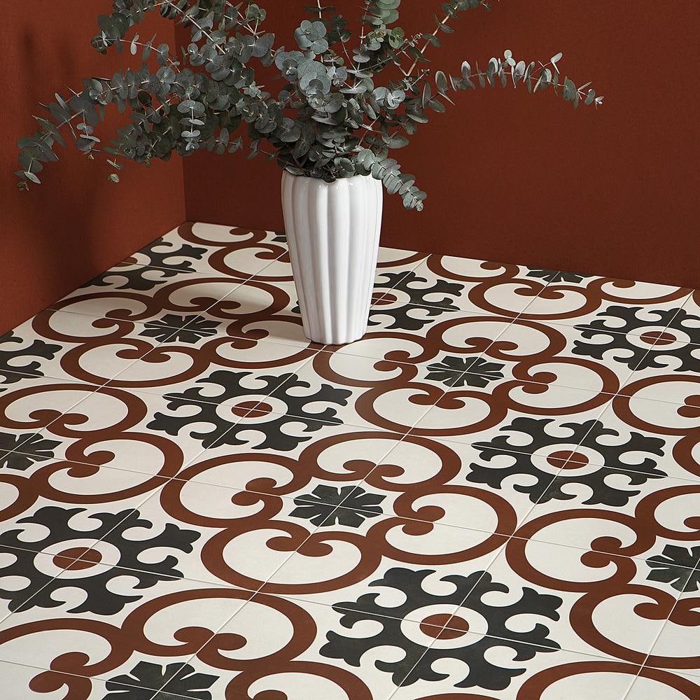 Agave Multicolor Matte Porcelain 9" x 9" Floor and Wall Tile
