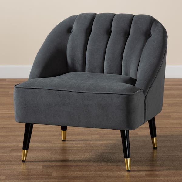 Grey and deals brown accent chair