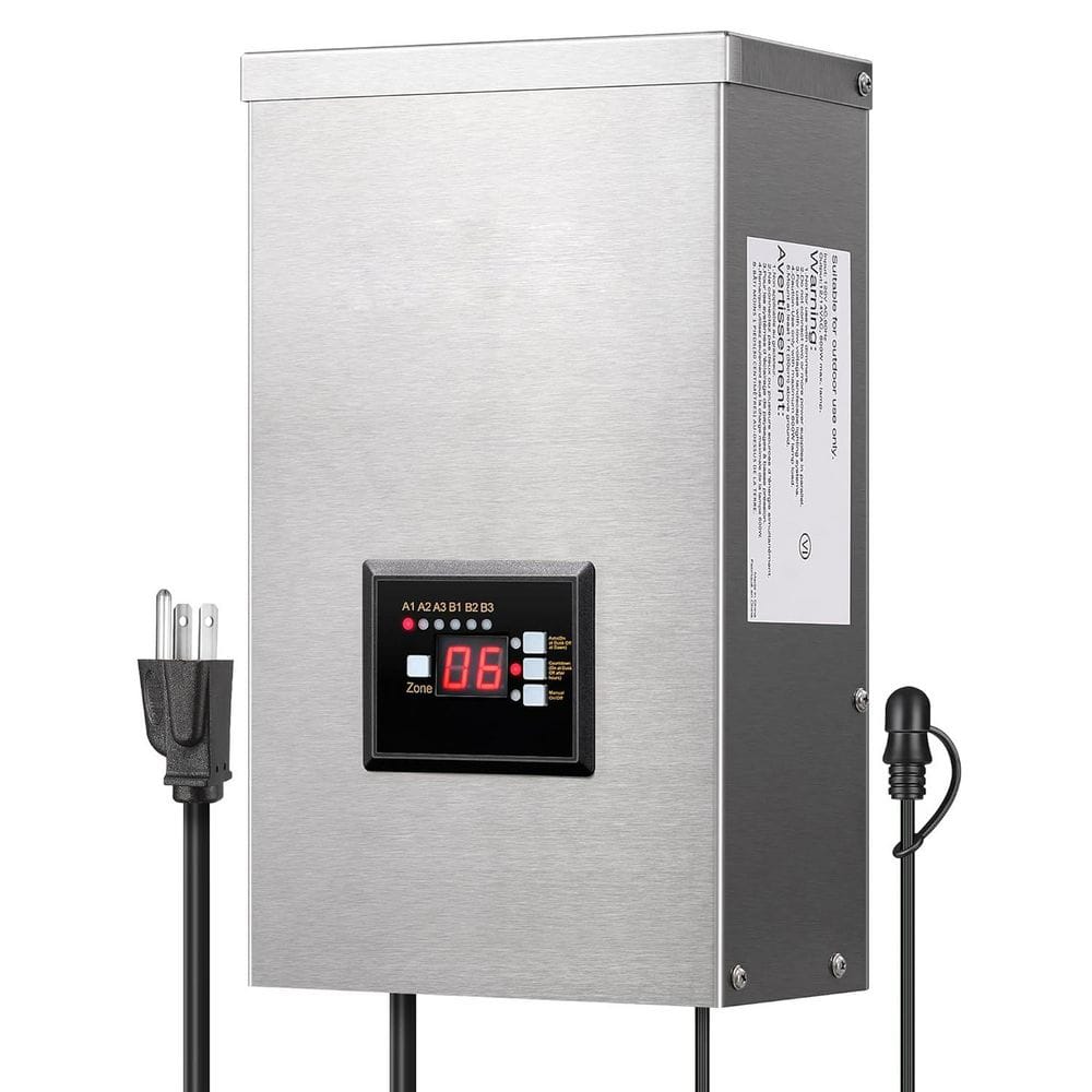 Vrbgify 600W Low Voltage Landscape Lighting Transformer with 6