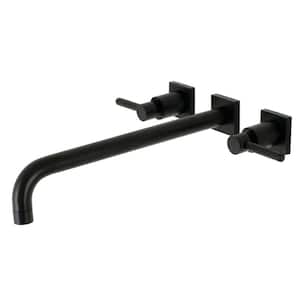 Concord 2-Handle Wall Mount Roman Tub Faucet in. Matte Black