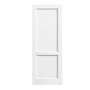 30 in. x 80 in. 2 Panel MDF, White Primed Wood, Pre-Finished Door Panel Interior Door Slab