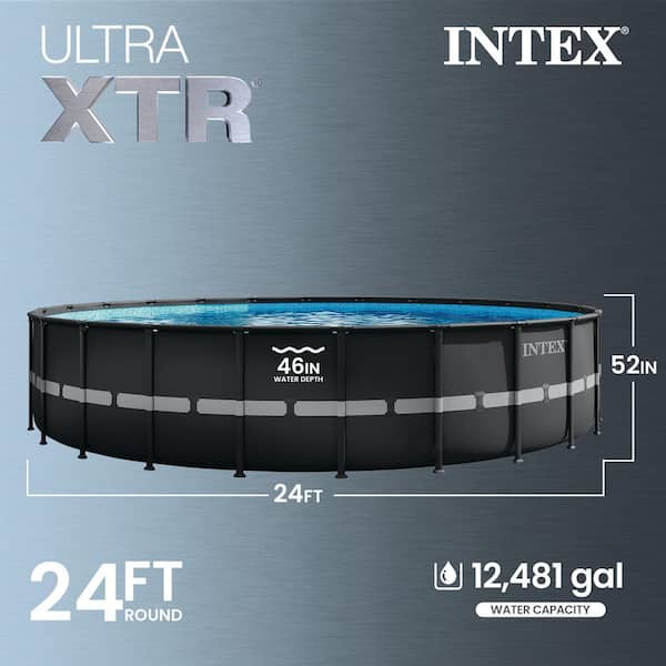 Ultra XTR 24 ft. Round 52 in. Deep Above Ground Pool Set