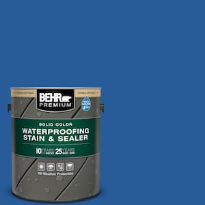 1 gal. #P510-7 Beacon Blue Solid Color Waterproofing Exterior Wood Stain and Sealer