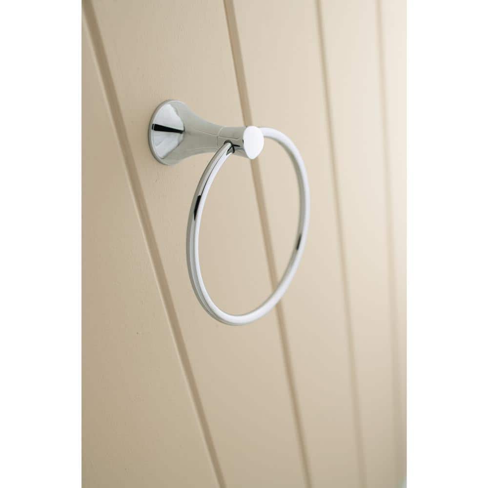 Polished Chrome Wall Mounted Towel Ring
