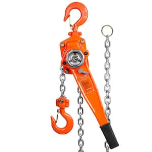 Manual Lever Chain Hoist, 1-1/2 Ton 3300 lbs. Capacity 10 FT. Come Along, G80 Galvanized Carbon Steel with Weston Brake