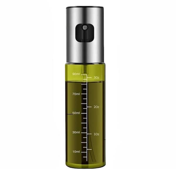 3.38oz Food-grade Glass Dark Green Oil Sprayer Bottle Olive Oil Dispenser Mist Nozzle Sunlight Protection (1 Bottle)