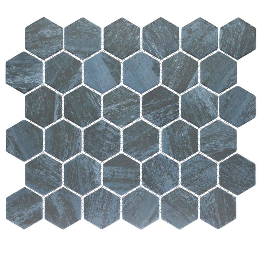 Cassis 2 in. Hex Black 6 in. x 6 in. Porcelain Mosaic Take Home Tile Sample price history on PriceWatchPro