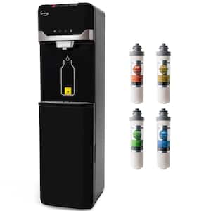 Bottleless Water Cooler Dispenser with 3-Temperature Settings (Hot/Cold/Room) and 4-stage Filtration, Free-Standing