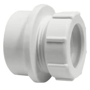 1-1/2 in. PVC DWV SPG x Slip-Joint Trap Adapter with Nut