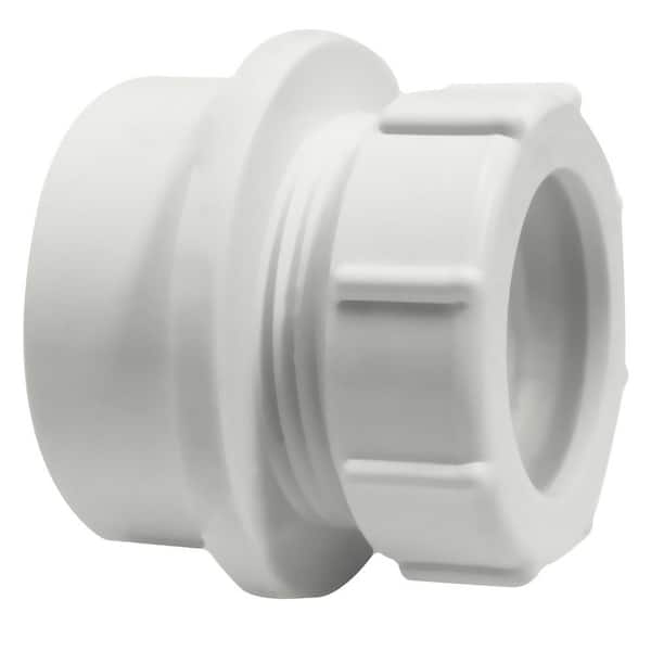 IPEX 1-1/2 in. PVC DWV SPG x Slip-Joint Trap Adapter with Nut