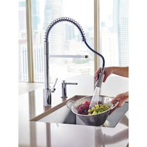 Align Single-Handle Pre-Rinse Spring Pulldown Sprayer Kitchen Faucet with Power Clean in Chrome