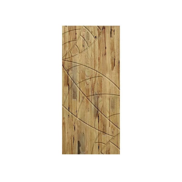 CALHOME 36 in. x 80 in. Hollow Core Weather Oak Stained Solid Wood Interior Door Slab