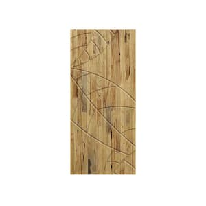 42 in. x 80 in. Hollow Core Weather Oak Stained Solid Wood Interior Door Slab
