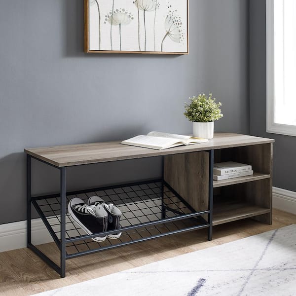 grey shoe storage