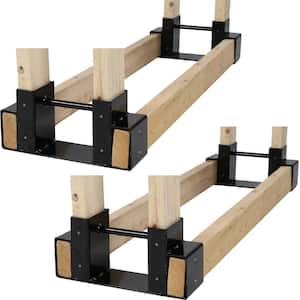 Steel Firewood Log Rack Bracket Kit - Adjustable to Any Length (Set of 2)