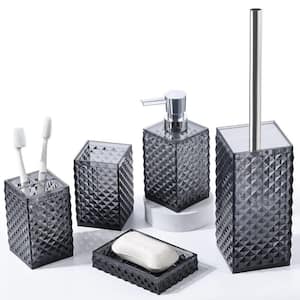 Red Barrel Studio® Luxury Modern Décor 4 Piece Bath Accessories Set  Ensemble Included Bathroom Liquid Soap Lotion Dispenser Pump Toothbrush  Holder