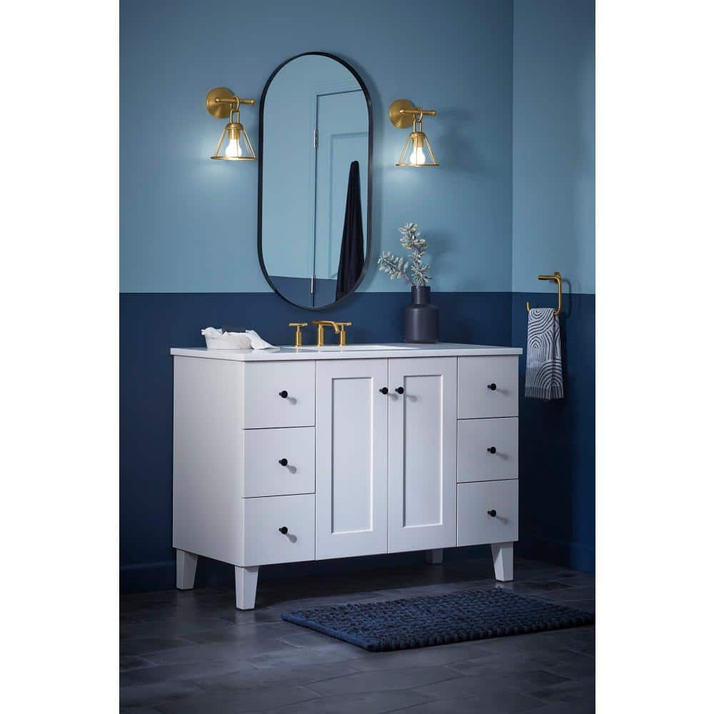 Brushed Brass 11-Inch Dimmable One-Light Sconce