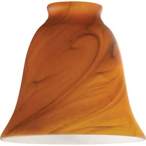 4-13/16 in. Handblown Burnt Umber Swirl Bell with 2-1/4 in. Fitter and 5-3/8 in. Width