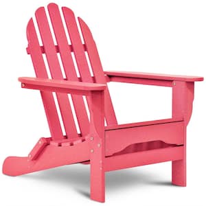 Icon Pink Non-Folding Plastic Adirondack Chair