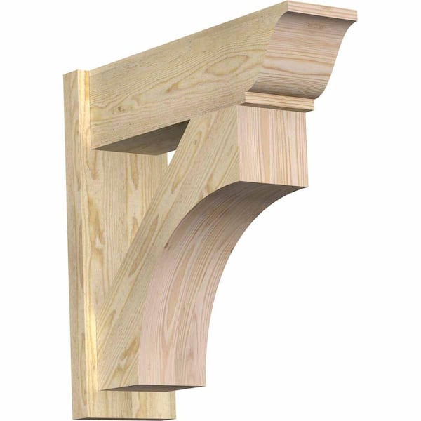Ekena Millwork 8 in. x 26 in. x 26 in. Westlake Traditional Rough Sawn Douglas Fir Outlooker
