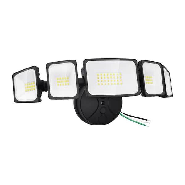 70W Watt Equivalent 7000 Lumen 360° Black Motion Sensing Dusk to Dawn LED Flood Light Outdoor Waterproof