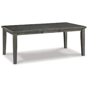 Modern Style 42 in. Gray Wooden 4 Legs Dining Table (Seats 6)