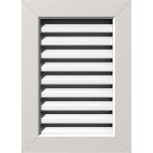12 in. x 30 in. Vertical Gable Vent Functional with Flat Trim Frame