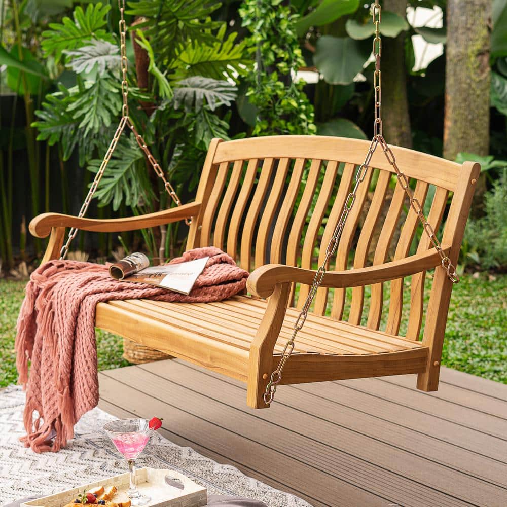 Cambridge Casual Cambridge Casual Colton Teak Wood Porch Swing