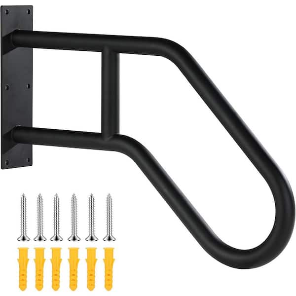 Outdoor Handrail Wall-Mounted U-Shape Safety Handle for Steps Heavy-Duty Stainless Steel Non-Slip Grab Bar