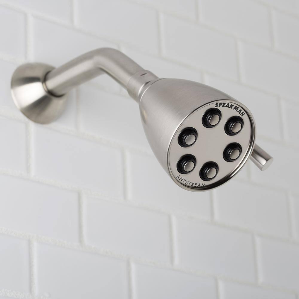 Brushed Nickel Adjustable High Pressure Wall Mounted Shower Head
