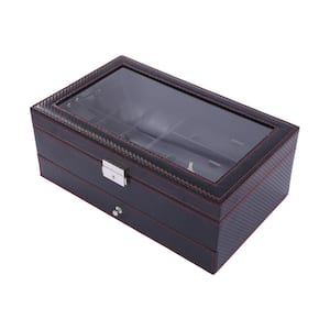 Mele & Co Lila Black Faux Leather Jewelry Box 0058562M - The Home
