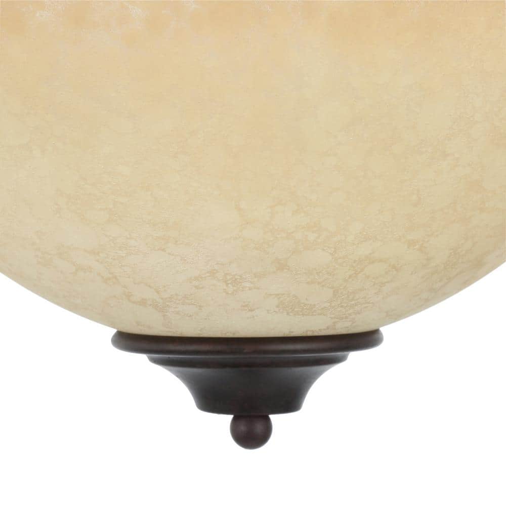 Old Bronze Tuscan Suede Glass Wall Sconce, 7x12 Inches