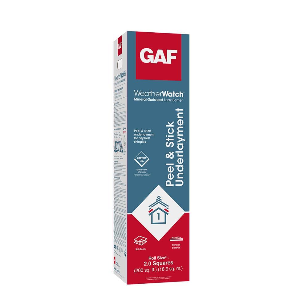 GAF WeatherWatch 200 sq. ft. Mineral-Surfaced Peel and Stick Roof Leak  Barrier Roll 0914000 - The Home Depot