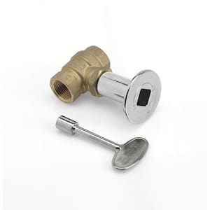 3/4 in. Key Valve with Chrome Cover Plate - High Capacity