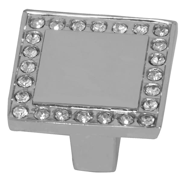 MNG Hardware Bellagio 7/8 in. Polished Chrome Square Cabinet Knob