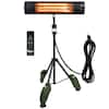 Dr Infrared Heater DR-338 Carbon Infrared Patio Heater with Tripod, Black