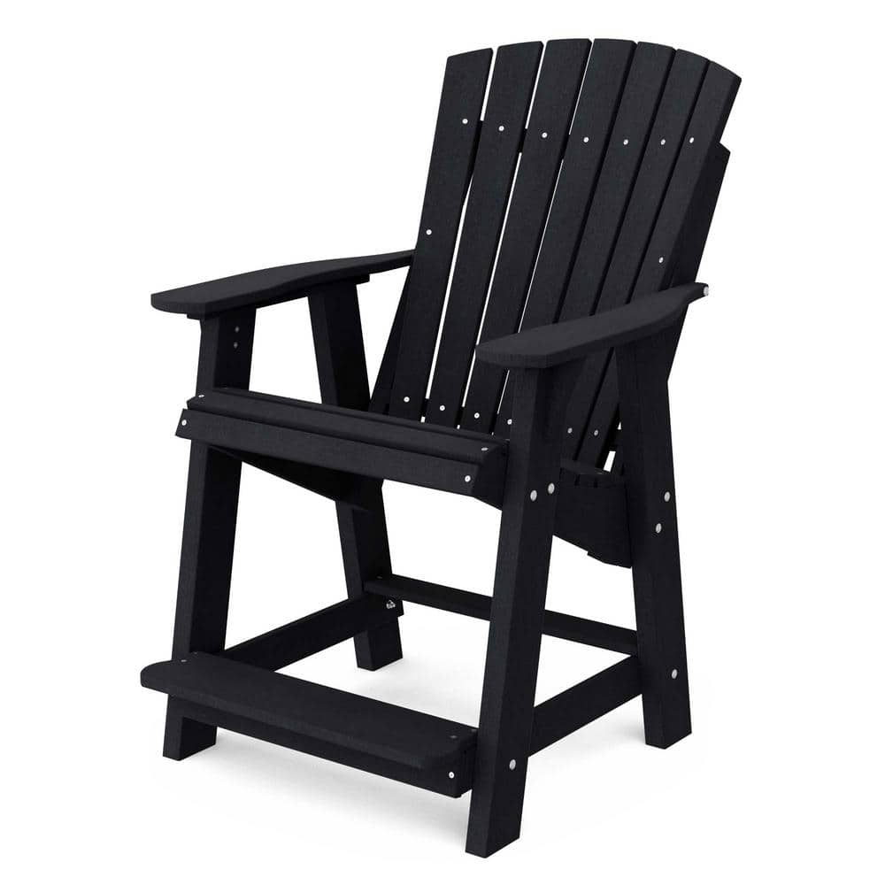 Heritage Black Plastic Outdoor High Adirondack Chair price history on PriceWatchPro