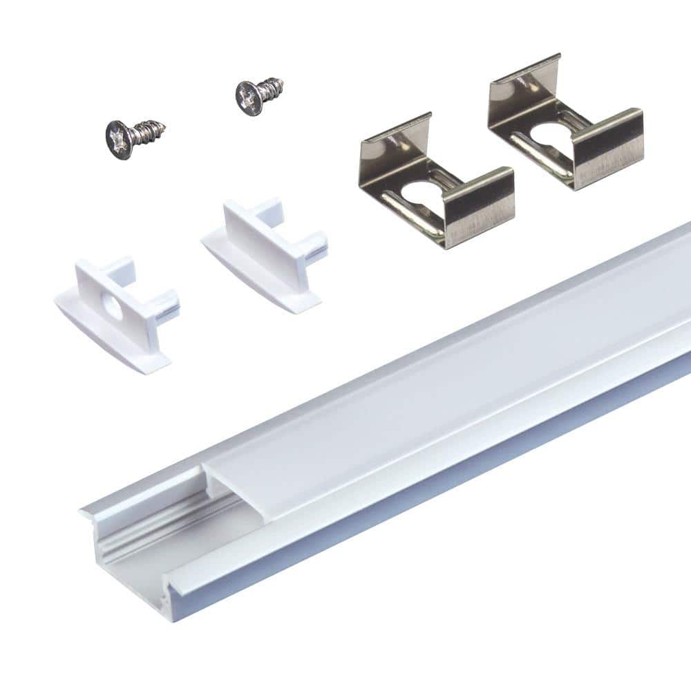 Recess Mount LED Tape Light Channel Mounting Hardware, Silver (5-Pack) price history on PriceWatchPro