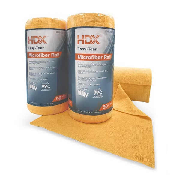 Easy-Tear 12 in. x 12 in. Microfiber Cloth Roll (100-Count)