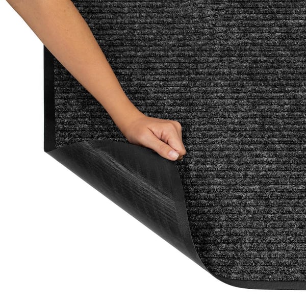 TrafficMaster Enviroback Charcoal 4 ft. x 6 ft. Non-Slip Indoor