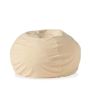 Mead Cream-Shearling 5-Foot Bean Bag