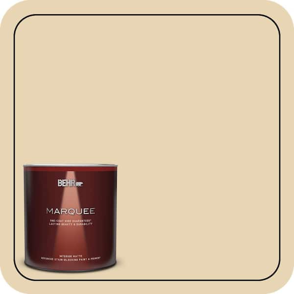 BEHR MARQUEE 1 qt. #ICC-93 Champagne Gold Matte Interior Paint & Primer