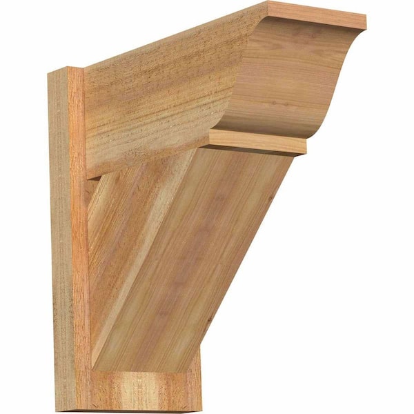 Ekena Millwork 8 in. x 18 in. x 18 in. Traditional Rough Sawn Western Red Cedar Outlooker