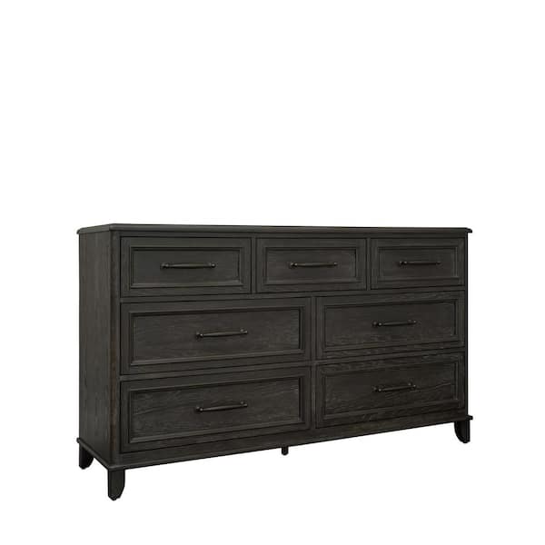 DEVON & CLAIRE Cindi 7 Drawer Dark Gray Dresser