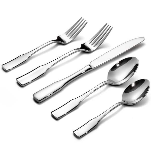 40-Piece Stainless Steel Flatware Set with Service for 8 Mirror Polished Cutlery