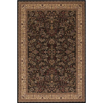 Concord Global Trading Persian Classics Isfahan Black 2 ft. x 8 ft ...