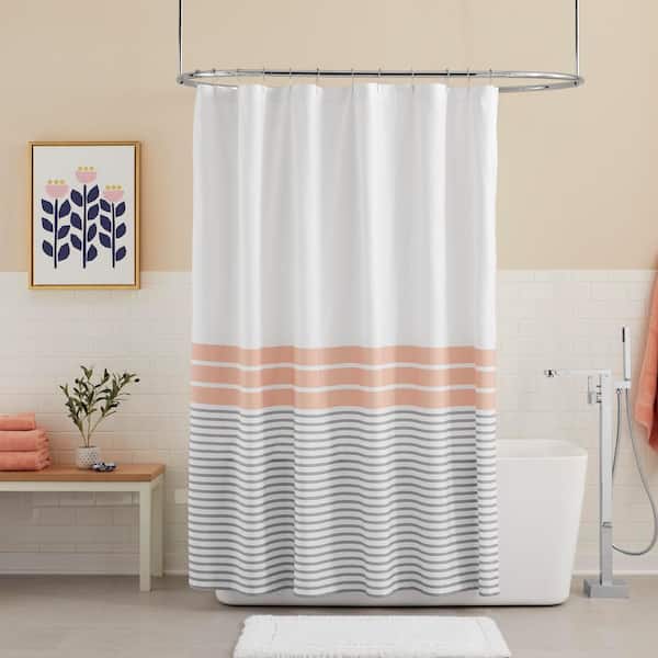 StyleWell Multi-Color Stripe Shower Curtain