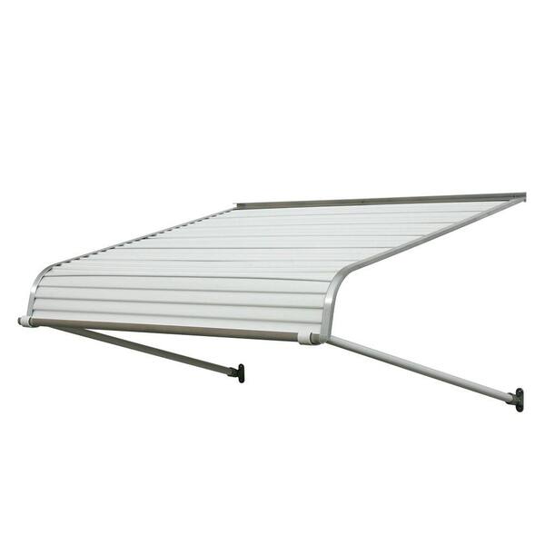 NuImage Awnings 3 ft. 1100 Series Door Canopy Aluminum Fixed Awning (21 in. H x 60 in. D) in White